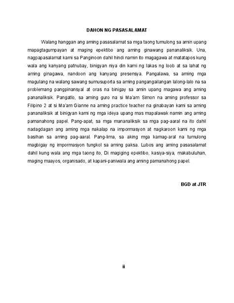 (DOC) DAHON NG PASASALAMAT .